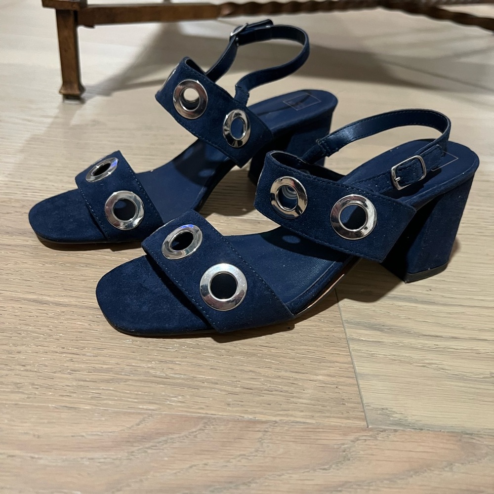 14th & union navy suede block heels with silver detail. Never worn. Size 8.5